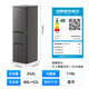 HYUNDAI (Korean Hyundai) Large Capacity Double Door Two Door Refrigerator Household Medium Small Refrigerator Freezer Refrigerator Rental Dormitory Energy Saving 242L Gray First Level Energy Efficiency + Three Doors and Three Temperatures