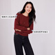 Xiangying wool + rabbit fur super nice red sweater for women 2025 winter new jacquard crew neck sweater red S 155/80A/85-95Jin Jin equals 0.5 kg