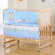 Tongjian crib solid wood paint-free environmentally friendly baby bed crib rocker baby cradle bed bed + mosquito net + three bears five-piece set single-layer large bed 102x60 0-3 years old
