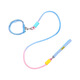 Pipitao pet traction rope gradient color rope multi-functional dog walking rope cat walking rope explosion-proof cat and dog rope pet dog rope collar gradient swivel neck pull green traction rope 1cm rope diameter