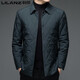 Lilang Men's Cotton Jacket Winter Lightweight Warm Lapel Middle-aged Cotton Jacket Business Men's Jacket Cotton Jacket 9602 Navy Blue L 170