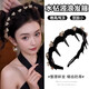 Flash diamond Louis Princess of Paris headband light luxury women's 2025 new fluffy high skull hairpin face wash headband braided beads headband 1