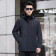 
BABAOLANG mink coat men's parka can remove mink fur in winter, one-piece inner liner middle-aged Nickname fur coat Navy blue XL (175) Recommended weight 125-140 Jin [Jin equals 0.5 kg]