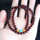 Yuze New DIY Natural Amber Blood Amber Ball DIY Double Circle Bracelet Bracelet Selected Amazon Stone Accessories Fashion