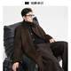 Piaget Zall Contrast Color Design 100 Full Wool Double-sided Wool Coat Men's 2025 Early Winter Mid-Length Coat Men P541596 Moon Night Black L (175)