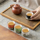 Wanjiaquan Tea Cup Souvenir Ceramic Tea Water Separation Tea Set Master Cup Men's Tea Special Corporate Employees Gift Straight Chinese Style Four-piece Set-Gift Box for Mid-Autumn Festival Gifts for Elders