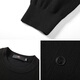 Septwolves Shopping Mall Same Style Men's Pullover Cardigan Round Neck Men's Commuting Versatile Warm Thick Sweater 001 (Black) 5XL 195/108A