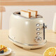 Welleto Toaster Toaster Home Toaster Sandwich Breakfast Warming Machine Milky White With Baking Rack + Dust Cover