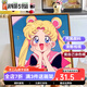 Kazuo cute cartoon Sailor Moon digital oil painting DIY children's hand-painted acrylic oil painting bedroom hanging painting SJ16852 30*30cm solid wood inner frame + brush paint