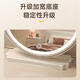 Dresser with light, smart LED makeup mirror, simple girl's home bedroom student dormitory table, white, plug-in model, reversible diameter 30CM