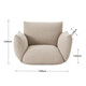 MUJI cushioned sofa, freely adjustable lazy sofa, single/double sofa available for folding bedroom balcony, beige/1 seater