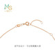 Chow Sang Sang 18K rose gold mint series Moon Rabbit mother-of-pearl diamond necklace 93188U pricing 47 cm