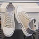 Pastoral Europeo 2025 zapatos para hombres nuevos zapatos de lona casual de moda zapatos de mesa transpirable para hombres versátil suave k22 beige 41