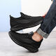 Soft sole non-slip old Beijing cloth shoes men's single shoes breathable men's casual sneakers lightweight dad running shoes chef black single layer black gray 44 (270mm) [Classic simple]