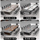 Large conference table and chair combination, simple and modern employee training table, negotiation table, conference room long table, office furniture, 2.4m conference table + multimedia cable box