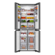 Haier Hemei series 415L cross-door refrigerator, ultra-thin zero-embedded refrigerator, 70 cm wide, first-class dual-frequency air-cooled EPP ultra-clean system refrigeration dry and wet storage technology 25-year new model 415L cross-door + active sterilization + ultra-thin zero-embedded + Boca gray