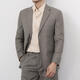 VDJ international first-line brand high-end gray suit suit men's business casual suit jacket single suit top khaki regular style-high-end gift box-suit XL (175-China-CN-height)