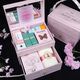 Wedding souvenirs, bridesmaid gifts, birthday gifts, return gift boxes for sisters, high-end niche high-end practical gifts 5. Pink Lovers pink velvet double-layer gift box 21.5x15.5x16cm