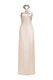 Halston Women's Raelynn Metallic Crepe Gown Champagne 6