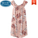Palando Nightgown For Women the Summer Real Cotton Silk Cotton Silk Silk Pyjamas Thin à manchette à manches intermédiaires Mère d'âge Mère Vente de maison SECTRES SECTIONS VERT DROY