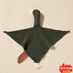 Jingmengyuan crumpled cloth soothing napkin, baby can bite the doll, sleeping baby, pure cotton gauze little swan hand puppet, dark green (goose) 1 pack