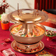 Chuilaoye (CHUILAOYE) pure copper split double base copper hot pot electric carbon dual-purpose Yuanyang old-fashioned charcoal household plug-in pure copper pot split double base Yuanyang pot for 8-10 people 36cm