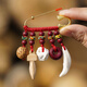 Jiuhuashan baby anti-fright pendant peach wood pin safety buckle pin baby dog tooth peach core