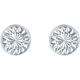 Saturday Fu PT950 platinum earrings female star round simple earrings birthday gift B0920928 about 1.93g one pair