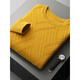 
New autumn and winter men's cardigan thickened loose sweater round neck casual base knit sweater cashmere sweater This cyan L 140-160Jin [Jin equals 0.5 kg]