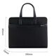 Onte Thickened Business Bag Briefcase Large Capacity 15.6 Inch Computer Bag Briefcase Handheld Men's Firm File Bag Custom Briefcase 841 Black File 1 [Previous Zipper Bag Thickened Wear-resistant Water Splashing resistant]