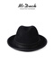 Mr DUCKMr DUCK25 Winter Australian Superfine Wool Top Hat Men's Foldable British Jazz Hat Sheepskin Hatband Meteorite Black 100 Wool XL Suitable for Head Sizes Over 60, Head Size Shot