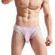 Men's men's sexy underwear satin lace bird large bag thong low waist triangle black pink