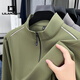 LILANZ official new light luxury high-end half-zip sweatshirt men's stand collar spring and autumn 2026 new solid color fashion flagship official khaki XL