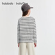 Bala BalaOne children's clothing children's long-sleeved T-shirt boys and girls 2025 autumn striped bottoming shirt 208425100203
