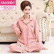 Modal brand mother pajamas for women in spring and autumn style Xinjiang cotton large-size thin long-sleeved middle-aged and elderly home clothing set summer XE-2687 2XL [Suggested weight: 140-160Jin [Jin equals 0.5 kg]]