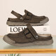 Sandalen Herren trendy Outdoor Sports Kleidung Bag-Toe Casual Schuhe Pantoffeln 2025 Neue Sommer atmungsaktiven Männer Beachschuhen braun [Mikrofaserleder A673] 47