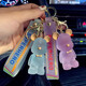 Crystal Bow Tie Bear Keychain Linda Girl Heart Heart Bear Keychain pareja colgante de mochila colgante - llavero de oso polar