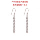 Tipu Chinese-style cheongsam pt950 platinum ear hooks for women, real platinum tassel earrings, exaggerated large earrings for round faces, pt950 platinum phoenix tail earrings, a pair