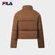 Женский пуховик FILA Yang Mi в том же стиле, новинка зимы 2025, непромокаемый короткий красочный пуховик RGB Mulan Brown-BN M 165/84A/M
