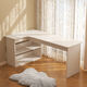 Laimeihui corner desk home study table bedroom girls dresser bookcase integrated corner computer desk office desk warm white right corner - length 120 width 70 height 74CM