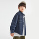 Duojia is soft and comfortable | Boys' washed denim shirt spring and autumn children's versatile casual retro loose thin coat navy blue 140
