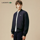 LACOSTE French crocodile men's fashionable lightweight outdoor double-sided short cotton jacket | BH5953 MI7/Navy Blue/Green M 175 50