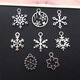 Autres accessoires d'accessoires d'alliage de flocon de neige mixte