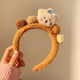Cute Bear Headband Autumn and Winter Plush Washing Headband Cute Colorful Cartoon Headband Girl Versatile Hairpin Rice Powder Pudding Bear Headband
