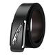 Men's leather belt, toothless automatic buckle belt for young men, simple and versatile business casual trousers belt, golden aviation leopard