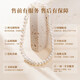 Chow Tai Fook Freshwater Pearl Necklace Mother's Style Plain Pearl Clavicle Chain Mother's Day Birthday Gift for My Girlfriend and a Beautiful Box Pearl Plain Chain-6-7mm