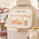 Car seat back water cup holder car foldable small table seat storage bag car multifunctional storage rack for children beige lion monkey