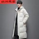 Ye Yu 2025 New Year Thickened Long Cotton Jackets Winter Jackets Men's and Women's Extra Long Cotton Jackets Middle School Drama Examination Black 1012 L Recommended 115-130 Jin Jin is equal to 0.5 kg