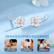 Lao Fengxiang platinum five-petal flower earrings for women platinum light luxury earrings pricing Valentine's Day gift for girlfriend and wife anniversary platinum five-petal flower earrings