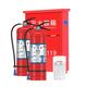 Lanyan 4kg dry powder fire extinguisher acceptance set commercial new national standard 4kg*2+ box combination fire equipment factory property warehouse fire inspection Jingcang Suda